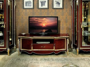 689 - Low wooden TV cabinet with doors _ SCAPPINI & C